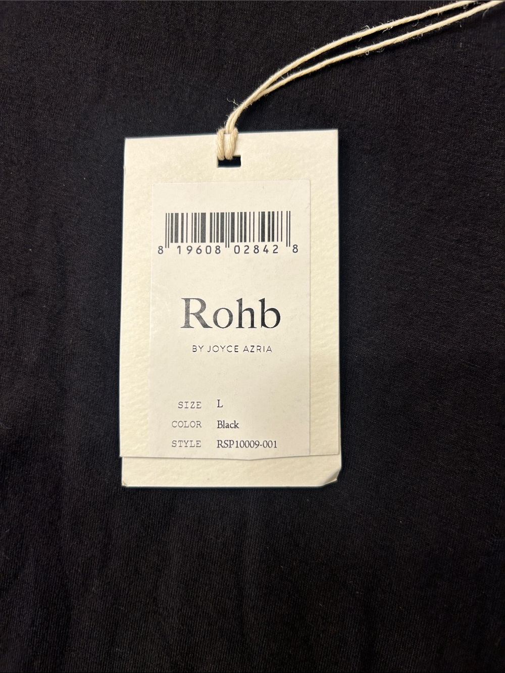Rohb by Joyce Azria Black Relaxed Fit Asymmetrical Lagenlook Midi Dress Large - Picture 9 of 10
